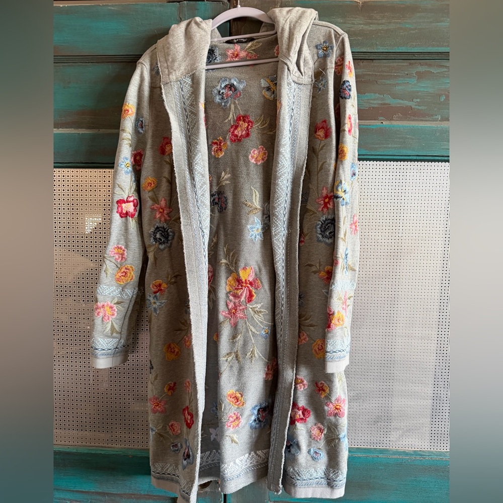 DRIFTWOOD Multicolor Floral Embroidered Cardigan